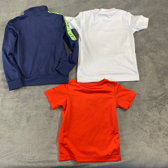 SOLD-Nike Dri-FIT 3T Toddler‎ Boys Activewear Set Jacket & Shirts Red White Blue - Picture 2 of 9